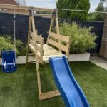 Outdoor Swing and Slide Assembly